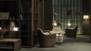 Mario Mazzer Architectsは、Nook Hotelの客室とスイートのコンセプトを開発し、ベッドルームとロビーエリアにすべての家具をデザインしています。